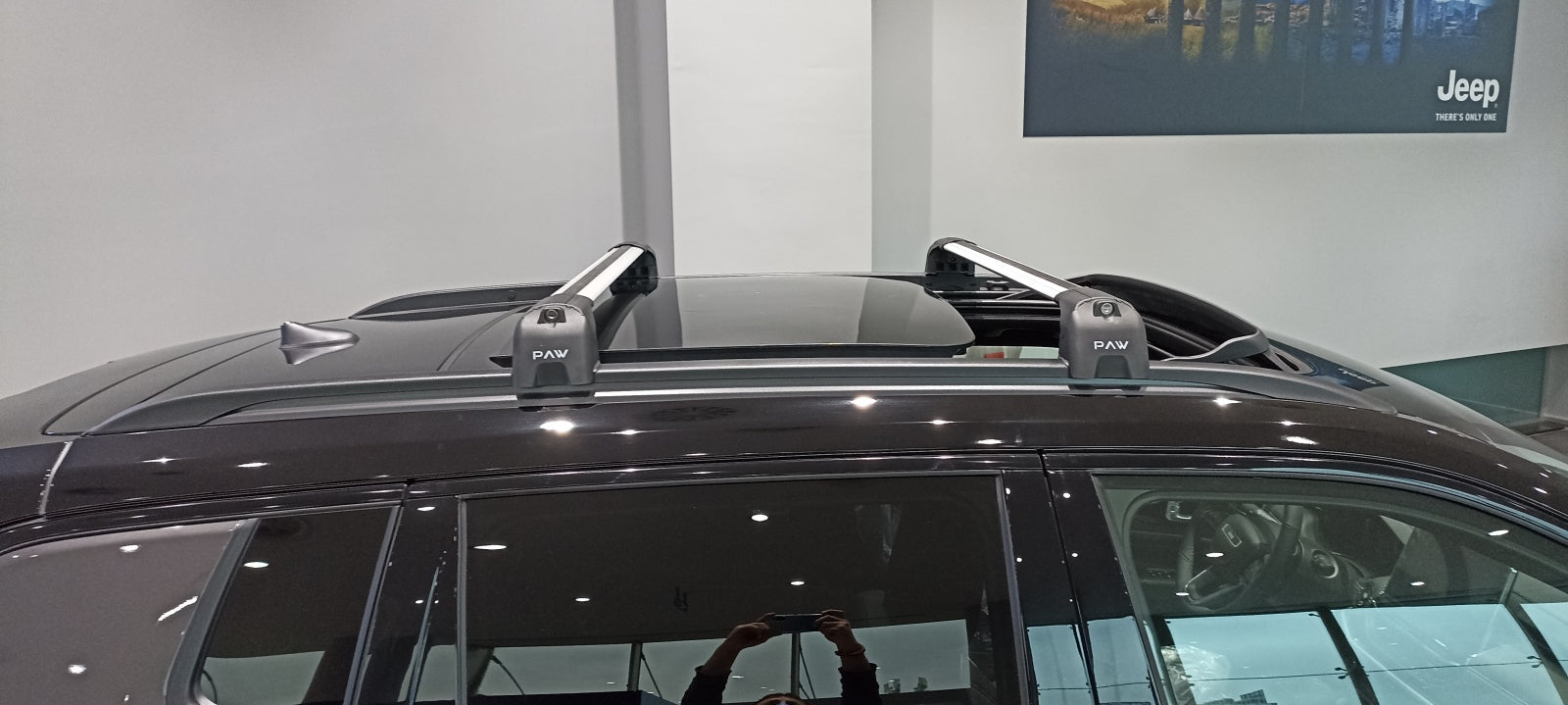 Jeep Compass Roof Rack-Crossbars Fits to for Flush Roof Rails Black Color Jeep Compass Roof Rack-Crossbars Fits to for Flush Roof Rails Black Color
